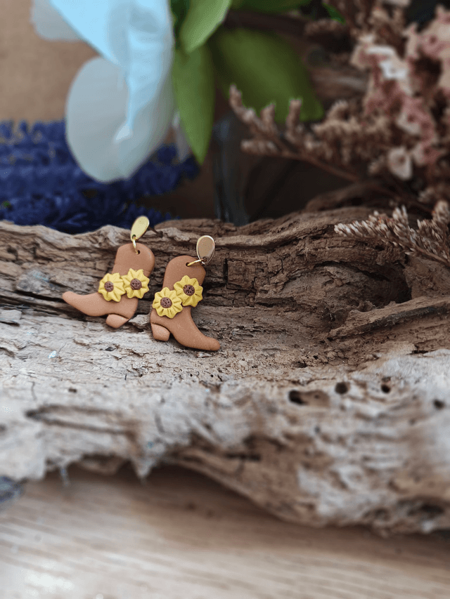 Sunflower Cowgirl Earrings