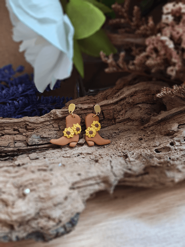 Sunflower Cowgirl Earrings